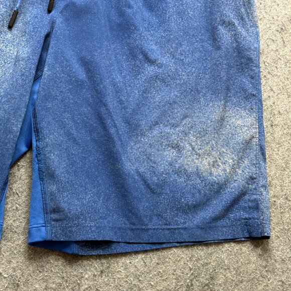 Lululemon License to Train Shorts Men L Blue Marbled Linerless 10" - Picture 4 of 16